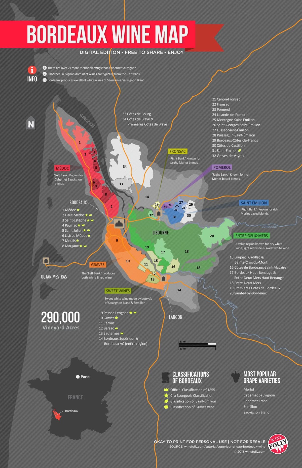 mapa de Bordeus denominació