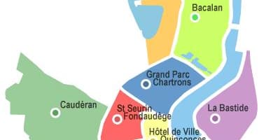 Mapa de Bordeus, parís