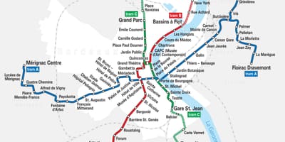 Bordeus estació de tren mapa