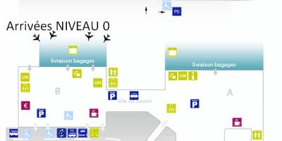 Mapa de l'aeroport de Bordeus